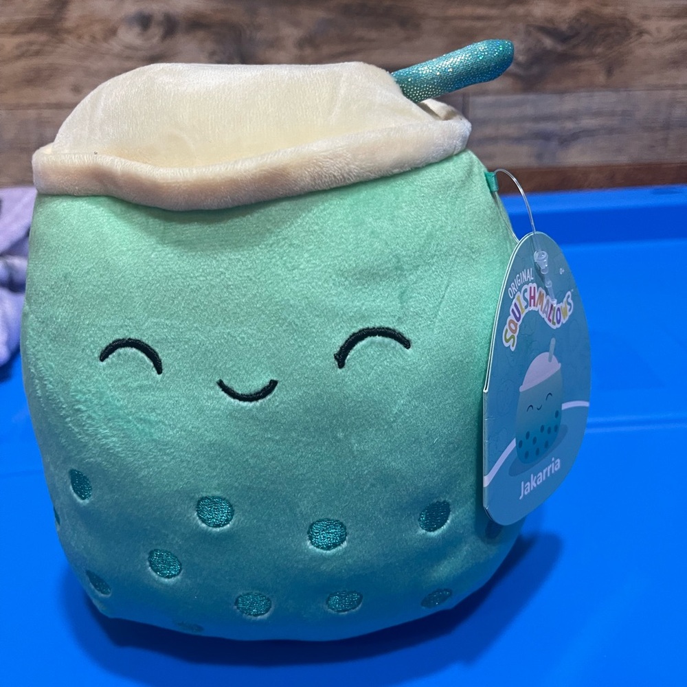 Squishmallows 7.5 inches  Jakarria the Teal Boba with Pearls